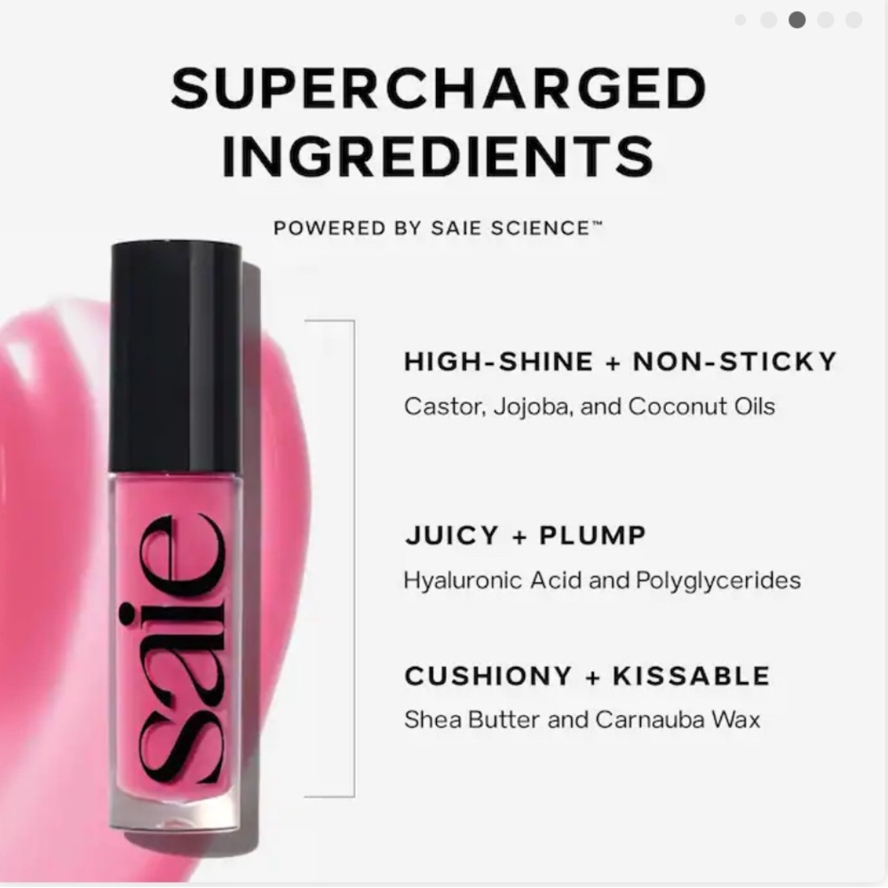 Saie High-Shine Lip Gloss - Pink